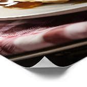 シロップとボタンを上にプレートのワッフル ポスター (角)