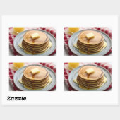 シロップをかぶったパンケーキ 長方形シール (シート)