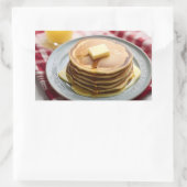 シロップをかぶったパンケーキ 長方形シール (バッグ)