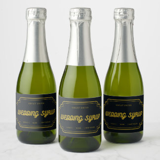 シロップ結婚つる植物飲料 スパークリングワインラベル