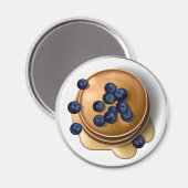 シロップ食品付きブルーベリーパンケーキ マグネット (正面/裏面)