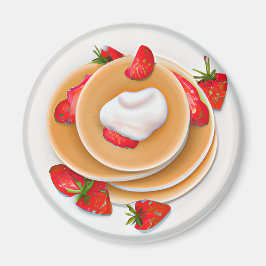 シロップ食品入りストロベリーパンケーキ マグネット