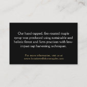 シロップ飲む?あ得れ!黄色のドライブ(黒) 名刺 (裏面)