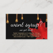 シロップ飲む?あ得れ!黄色のドライブ(黒) 名刺 (正面)