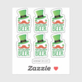 シロツメクサでグリーンビールを作るジンジャー・ムスタッシュ シール (シート)