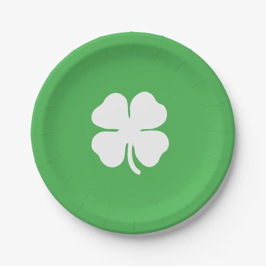シロツメクサの葉の紙皿 ペーパープレート (正面)