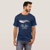 シロナガスクジラのカラーブロック Tシャツ (正面フル)
