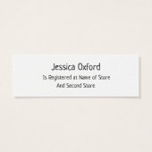 シロナガスクジラのハンドアウトカードとのベビーのギフト登録 (裏面)