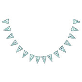 シロナガスクジラのベビーシャワーの旗 バンティングフラッグ (全)