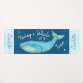 シロナガスクジラの航海のなビーチの時間パーソナライズな海 ヨガマット (正面(横))