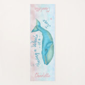 シロナガスクジラの航海のなビーチの時間海の名前をカスタムする ヨガマット (正面)