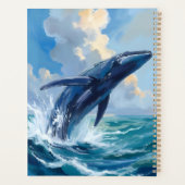 シロナガスクジラ | 海の動物の水彩画 プランナー手帳 (裏面)