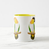 シロハラインコ愛2調子のマグ ツートーンマグカップ (中央)