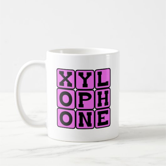 シロフォン、楽器 コーヒーマグカップ (左)