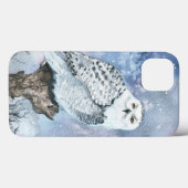 シロフクロウの野生のウォーターカラーアート Case-Mate iPhoneケース (裏面 (横))