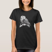 シロフクロウの静かな佇まい Tシャツ (正面)