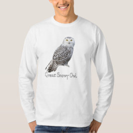 シロフクロウ 長袖Tシャツ Tシャツ
