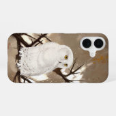 シロフクロウ iPhone 16ケース (裏面横)