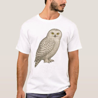 シロフクロウTシャツ: 野生の猛禽デザインが自然を愛する人へ Tシャツ