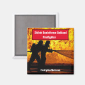 シロ・ダニエルタウンオークランド消防士マグネット マグネット (正面/裏面)