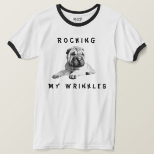 シワおもしろいのシャール平メンズTシャツのロッキング Tシャツ