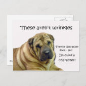 シワじゃないんだ... それは人柄の線だ ポストカード (正面/裏面)