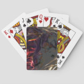 シワで汚れたダークブラウン トランプ (裏面)