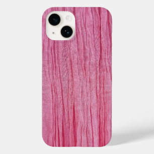 シワのあるピンクのクレープ生地 Case-Mate iPhone 14ケース