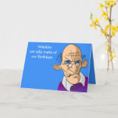 シワの数え方誕生日カードメンズ カード (黄色い花)