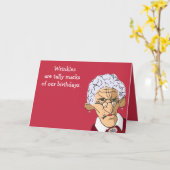 シワの計数誕生日カード カード (黄色い花)