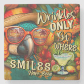 シワはスマイルがオウムだった所に行く ストーンコースター (正面)