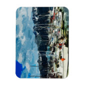 シワードアラスカの居住区抽象芸術印象主義 マグネット (縦)