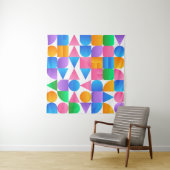 シンウェーブバウハウスレインボー#2 （ピンク – ブルー – イエロー） タペストリー (インサイチュ)