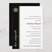 シンカバー（ユダヤ教の）バル・ミツバー招待状 招待状 (正面/裏面)