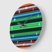 シンカラフル·ストライプ- 1 ラージ壁時計 (傾斜)