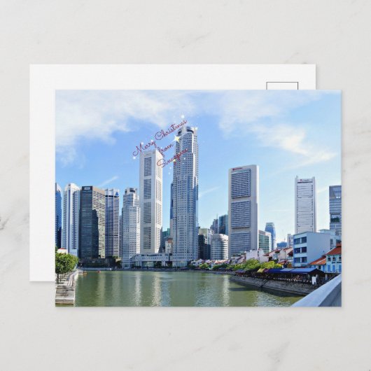 シンガポールからのメリークリスマス ポストカード (正面/裏面)