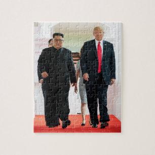シンガポールでキム・ジョンウン氏とドナルド・トランプ氏 ジグソーパズル