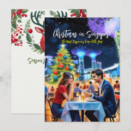 「シンガポールでクリスマス」グリーティングカード ノートカード
