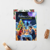 「シンガポールでクリスマス」グリーティングカード ノートカード (正面/裏面インサイチュ)