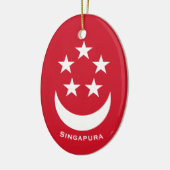 シンガポールのコート・オブ・アームズ セラミックオーナメント (左)
