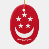 シンガポールのコート・オブ・アームズ セラミックオーナメント (正面)
