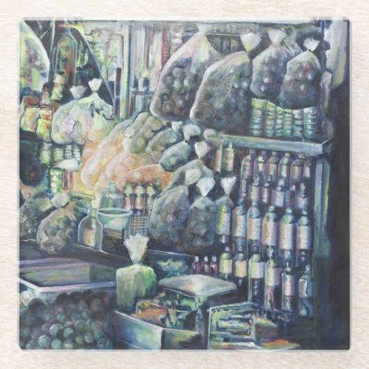 シンガポールのゴールを移動 ガラスコースター (正面)