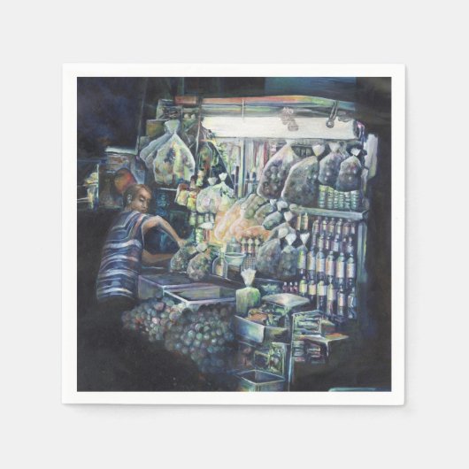 シンガポールのゴールを移動 スタンダードカクテルナプキン (正面)