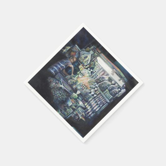 シンガポールのゴールを移動 スタンダードカクテルナプキン (角)