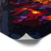 シンガポールのスカイラインポスター未来的なアジアのシティアート ポスター (角)