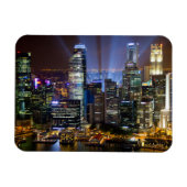 シンガポールのダウンタウンの夜 マグネット (横)