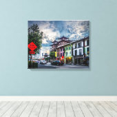 シンガポールのチャイナタウンにある仏歯寺 キャンバスプリント (インサイチュ (ウッドフロア))