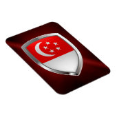 シンガポールのメタリックエンブレム マグネット (右側)