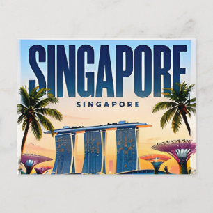 🌇 シンガポールのモダンスカイラインシティスタイル 🌇 ポストカード