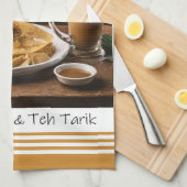 シンガポールのロティプラタとタリクキッチンタオル キッチンタオル (四つ折り)